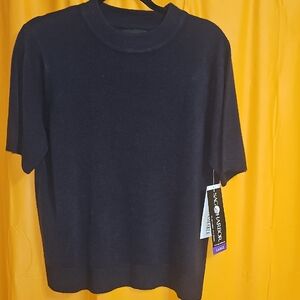 Sag Harbor Navy Knit Top